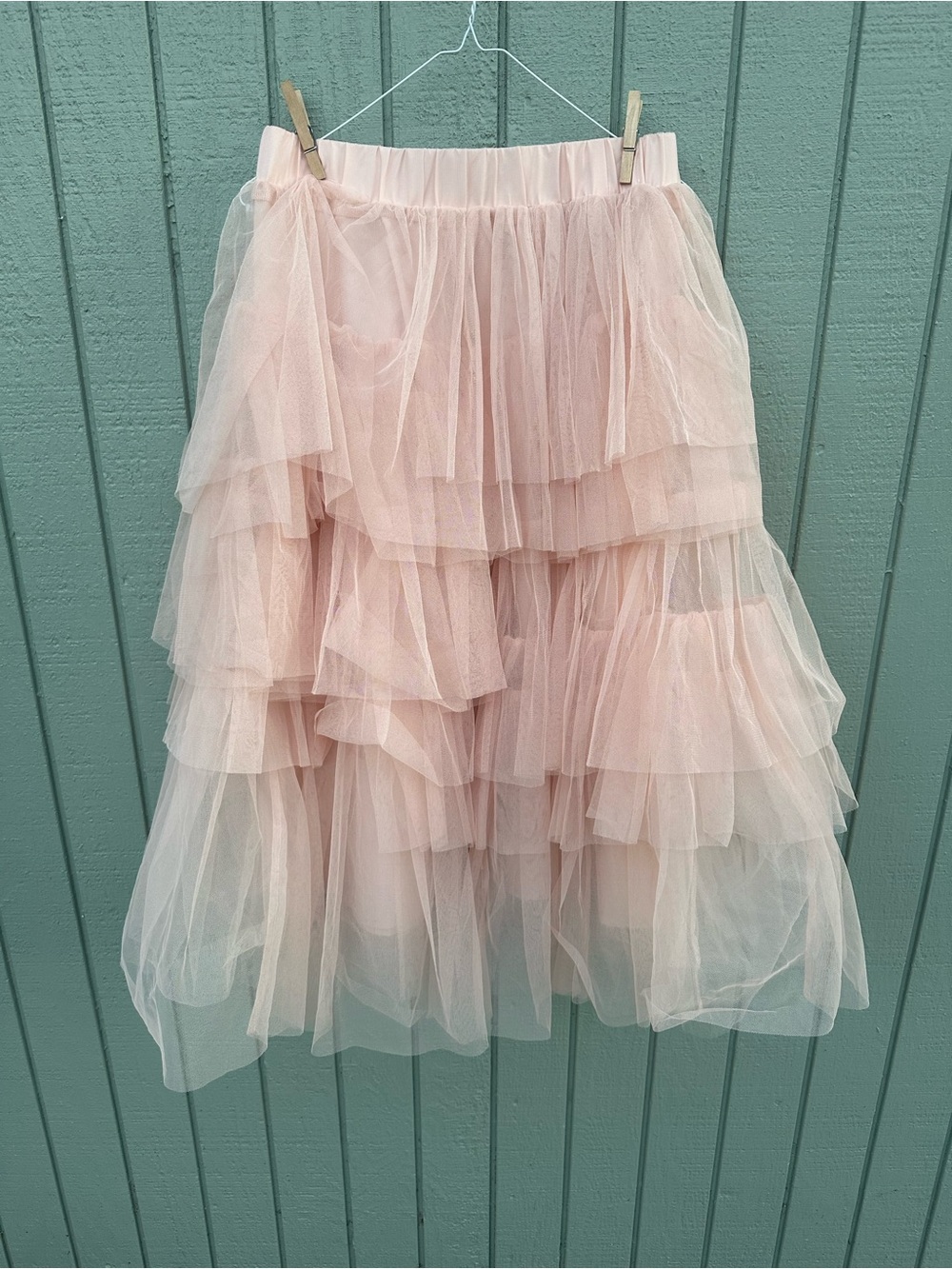 Chicwish Blush Pink Layered Tulle Full Skirt